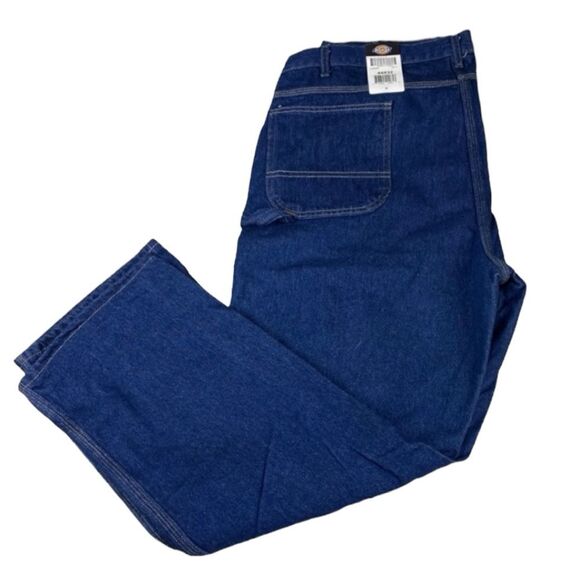 DICKIES NWT MEN'S CARPENTER FIT BLUE DENIM JEANS WAIST 44 LENGTH 32 NEW - Picture 2 of 8